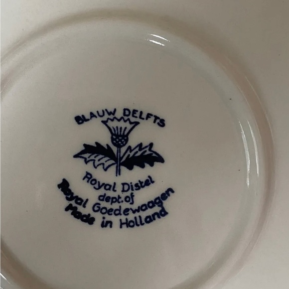 Holland America Line The Inaugural Ms Maasdam 1993 Blauw Delft Plate-EUC - Picture 3 of 4